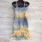 Yellow Blue TYE DYE STRAPPY DRESS