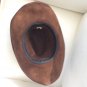 BROWN SUEDE FEATHER BOHO HAT L