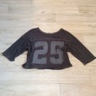 BRANDY MELVILLE Cropped Jersey Tee No.25 Slate Grey O/S