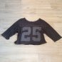 BRANDY MELVILLE Cropped Jersey Tee No.25 Slate Grey O/S