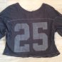 BRANDY MELVILLE Cropped Jersey Tee No.25 Slate Grey O/S