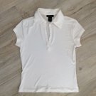 Express COLLARED DRESSY TEE white S
