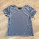 VTG BLUE VELVETy CROP TEE M