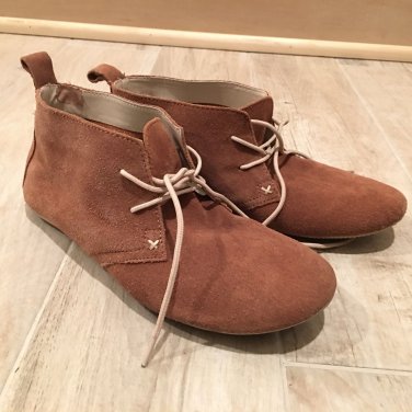 MIA BROWN SUEDE ANKLE BOOTS Booties 6