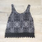 Patrons of Peace GRAPHIC CROP TOP Blk/Wht