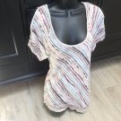 American Rag STRIPE COLD SHOULDER TOP