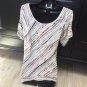 American Rag STRIPE COLD SHOULDER TOP