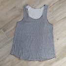 STRIPED Blue White CASUAL TANK TOP M