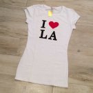 I LOVE LA TEE White S NWT