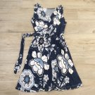 Beautiful ITALIAN MADE FLORAL DRESS Blue / white Flowers
