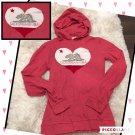 Red CALIFORNIA REPUBLIC BEAR HOODIE new!