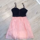 Pink Black LACE TOP Sweetheart Neckline DRESS S Alli & Kris Designs