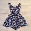 Key Hole open Back TROPICAL DRESS SKORT Romper