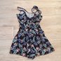 Key Hole open Back TROPICAL DRESS SKORT Romper