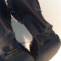 DELICIOUS Ruffle Peep Toe BLACK HEELS 8