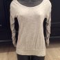 Heather Grey ROUCHED SLEEVE TOP SHIRT L/S sz S