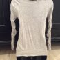 Heather Grey ROUCHED SLEEVE TOP SHIRT L/S sz S