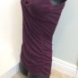 Express PURPLE TOP WATERFALL CINCH CROSS TEE SHIRT XS