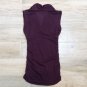 Express PURPLE TOP WATERFALL CINCH CROSS TEE SHIRT XS