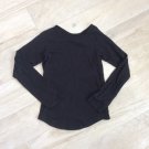 Justice BLACK LONG SLEEVE TEE Girls 8 BELIEVE IN YOURSELF TSHIRT TOP