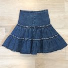 Kids TIERED WESTERN DENIM SKIRT SZ 4