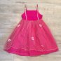VTG C'est Chouette SILK PINK FLOWER DRESS sz 6 Girls PARTY DRESS