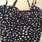 Black White HEARTS SKORT ROMPER Dress