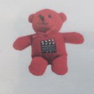 Hollywood CLAPBOARD BEANIE BEAR Collectible RED