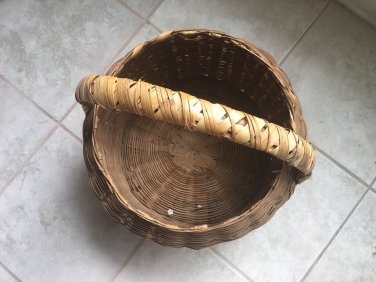 Vintage Large Knitting Basket
