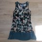 GREEN MUTED GRAPHIC CAMI TOP DRESS S