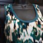 GREEN MUTED GRAPHIC CAMI TOP DRESS S