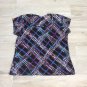 VTG DIAMOND STRIPED BLACK MULTI COLOR TEE