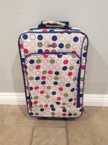 Polka Dot Rolling Suitcase Luggage