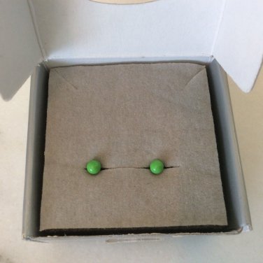 Kathryn Biech GREEN STUD EARRINGS