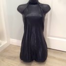 Faux LEATHER BLACK CLUB DRESS or costume or sexy lingerie