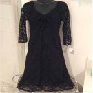 LuLus Hugging Kisses BLACK LACE DRESS S Holiday Dress