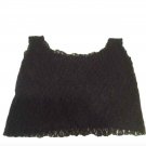 VTG 80s BLACK LACE LOOSE FIT CROP TOP