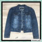 VTG Fluted JUICY DENIM JACKET M Blue Jean Vintage