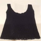 VTG 80s BLACK LACE CROP TOP
