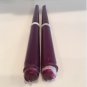 WHITE RING PURPLE CANDLES SET Taper Long
