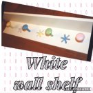 VTG Stars & knobs WHITE WALL SHELF 1990s Vintage Child Babys Room Storage Decor