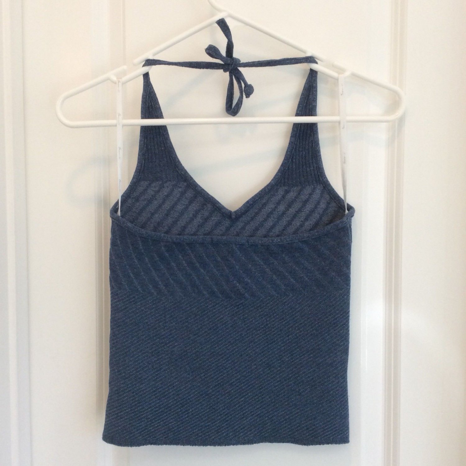 beach knit halter blue multi