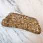 VTG Gold BEADED SEQUIN KITTEN PURSE
