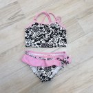 VTG BREAKING WAVES Pink Blk BIKINI Kids