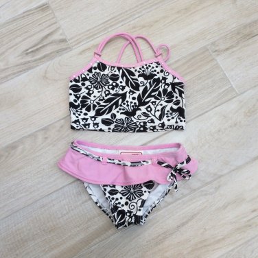 VTG BREAKING WAVES Pink Blk BIKINI Kids
