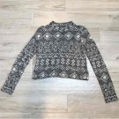 F21 Geometric CROPPED SWEATER TOP S
