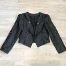 ANCHOR VEGAN BLACK LEATHER JACKET S
