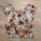 American Rag FLORAL PEASANT TOP M Autumn Fall Top