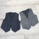 2 Kids SUIT VEST Black Grey BOYS DRESSY ATTIRE FORMAL WEAR