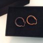 Brass like 925 Loop Earrings Nib